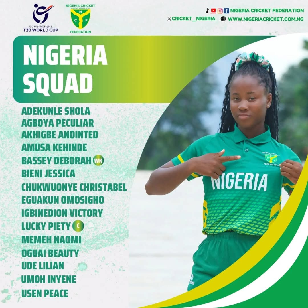 Nigeria cricket, U-19 Women's World Cup, Nigeria Cricket Federation, Uyi Akpata, cricket ranking